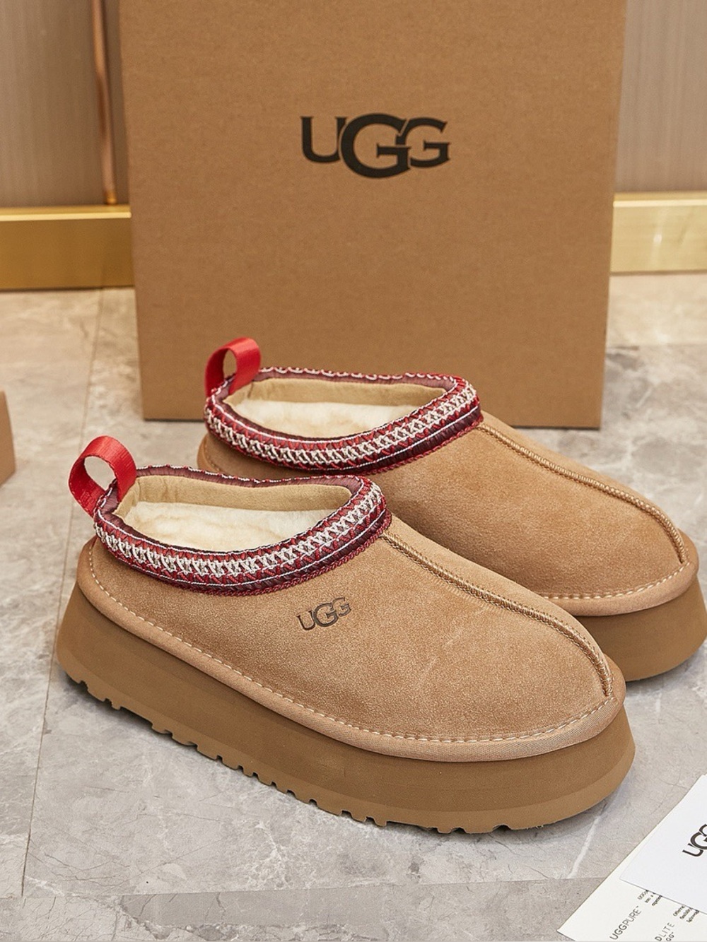 Ugg Chestnut Tazz Platform Tasman Slippers Shoes Women